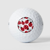 Grappige lieveheersbeestjes Patroon Natuur Themne Golfballen (Voorkant)