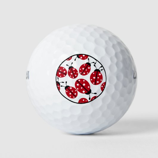 Grappige lieveheersbeestjes Patroon Natuur Themne Golfballen (Voorkant)