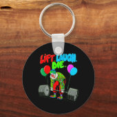 Grappige Lift Laugh Die Gym Gewichtheffen Bodybuil Sleutelhanger (Voorkant)