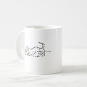 Grappige Lijn Kunst Worst Hond Koffiemok (Voorkant links)