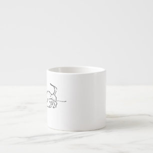 Grappige Lijn Kunst Worst Hond Koffiemok Espresso Kop