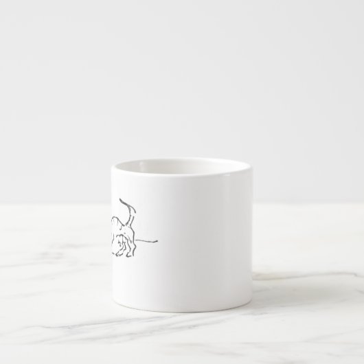 Grappige Lijn Kunst Worst Hond Koffiemok Espresso Kop (Voorkant)