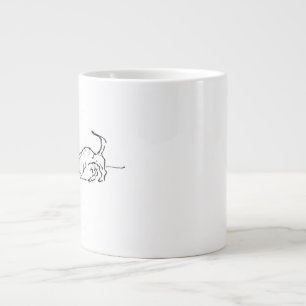 Grappige Lijn Kunst Worst Hond Koffiemok Grote Koffiekop