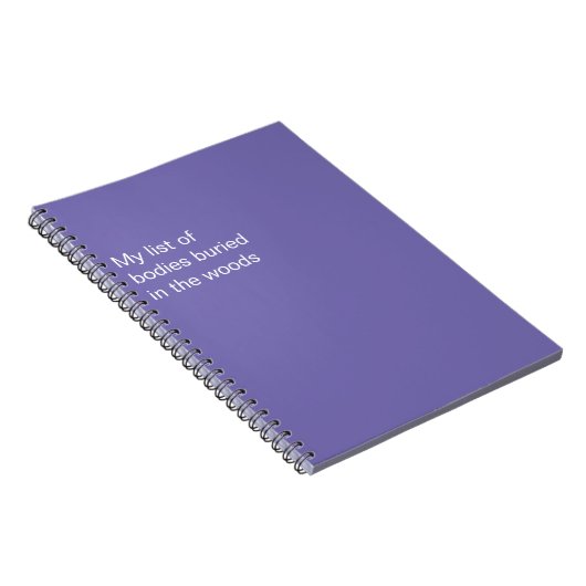 Grappige lijst van lichamen begraven in de Bossen Notitieboek (Rechterzijde)