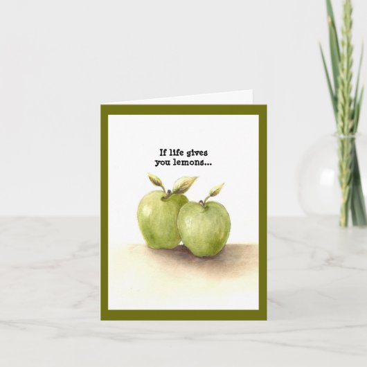 Grappige Lil Green Apples doen magie Kaart (Voorkant)