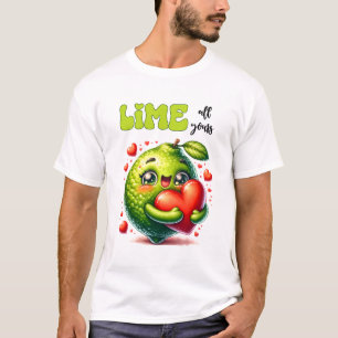 Grappige Limoen All Yours Punny Valentijn T-shirt