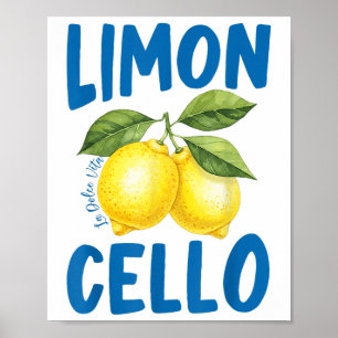 Grappige Limoncello La Dolce Vita Italiaanse citro Poster