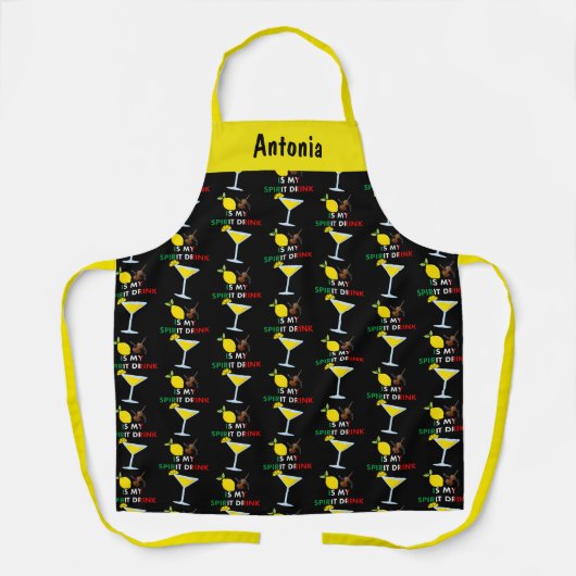 Grappige Limoncello Spirit Drink Herhaal Ontwerp Schort (Voorkant)