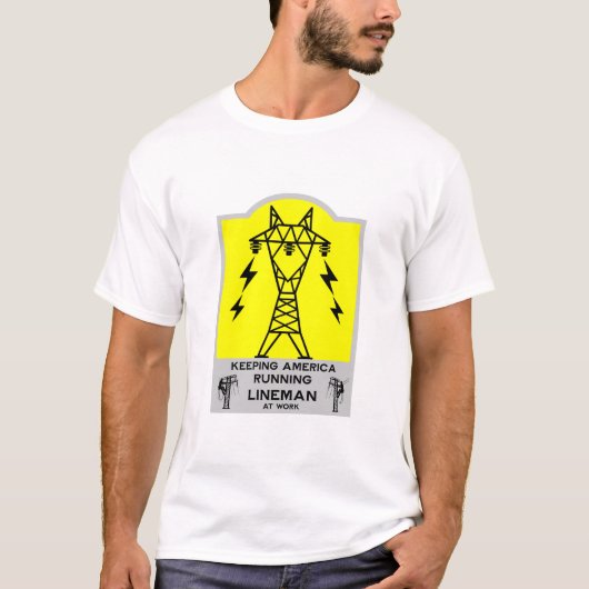 Grappige Lineman-mok – Power Lineman-cadeau – Elek T-shirt (Voorkant)