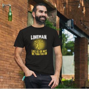 Grappige Lineman Quote Elektricien Draadkabel T-shirt