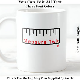 Grappige liniaal / tape voor Quilter Crafter 066 Q Koffiemok