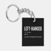 Grappige Linkshandige Definitie Sleutelhanger (Voorkant Links)