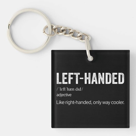Grappige Linkshandige Definitie Sleutelhanger (Voorkant)