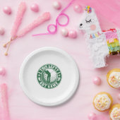 Grappige linkshandige golfspeler papieren bordje (Feest)