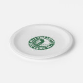 Grappige linkshandige golfspeler papieren bordje (Gekanteld)