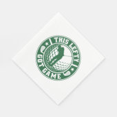 Grappige linkshandige golfspeler servet (Hoek)