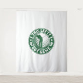 Grappige linkshandige golfspeler wandkleed (Voorkant)