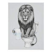 Grappige Lion Wall Art Perfect Poster (Voorkant)