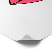 grappige lippenstift-dame make-up-artiest poster (Hoek)