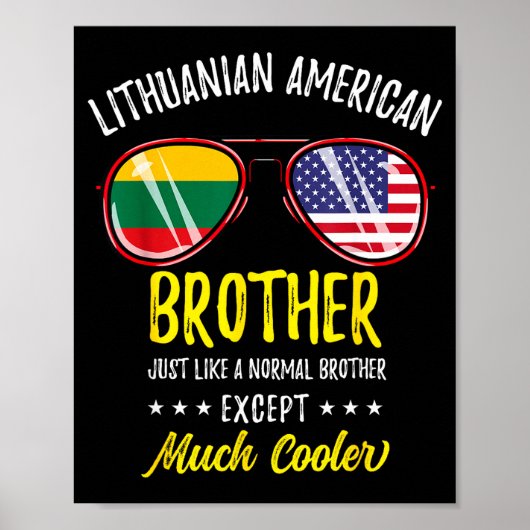Grappige Litouwse Amerikaanse broer Poster (Voorkant)