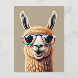 Grappige Llama Alpaca Leuke Dieren bril Briefkaart