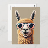 Grappige Llama Alpaca Leuke Dieren bril Briefkaart (Voorkant / Achterkant)
