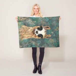 Grappige Llama Baby Fleece Deken