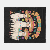 Grappige Llama Cinco De Mayo Feest Partij Fleece Deken (Voorkant (Horizontaal))