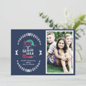 Grappige Llama Citaat Kerst Zeggende Foto Vakantie (Staand voorkant)