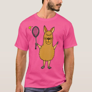 Grappige Llama die tennis speelt T-shirt