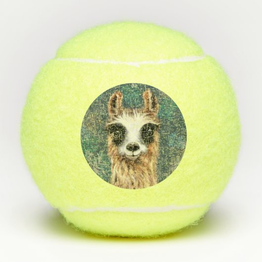 Grappige Llama Grappige Tennisballen (Voorkant)