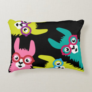 Grappige Llama Kleurrijke Camelid Accent Kussen