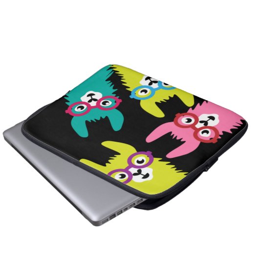 Grappige Llama Kleurrijke Camelid Laptop Sleeve (Voorkant onderkant)