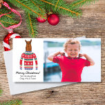 Grappige Llama Lelijke Kersttrui Custom Foto Feestdagenkaart<br><div class="desc">Grappige kerstkaart met je foto en een schattige lama met een nordic Christmas trui. Voeg jouw namen en aangepaste begroeting toe om te personaliseren. Ideaal voor dierenvrienden en voor diegenen die een leuke,  luchtige vakantiekaart waarderen.</div>