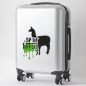 Grappige Llama Meme Spit gebeurt Sticker (Koffer)