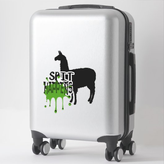 Grappige Llama Meme Spit gebeurt Sticker (Koffer)
