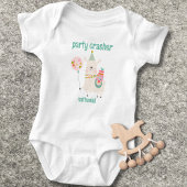 Grappige Llama Party Crasher Romper