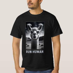 Grappige Llama Selfie UFO Eigenzinnige Kunst T-shirt