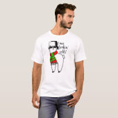 Grappige Llama Winter 'I'm Freakin' Cold' Holiday  T-shirt (Voorkant volledig)