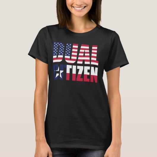 Grappige Lone Star State Texas Dual Citizen T-shirt (Voorkant)