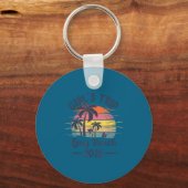 Grappige Long Beach Ca Reis Vintage Sleutelhanger (Voorkant)