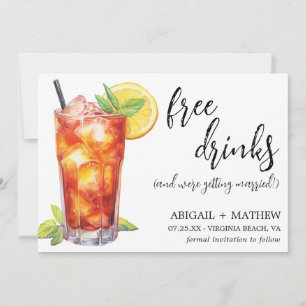 Grappige Long Island Iced Tea Cocktail Foto Bruilo Save The Date