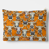 Grappige Longhorn vee portretten in herhaling Etui (Achterkant)