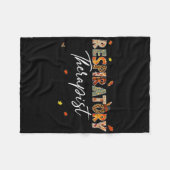 Grappige longrevalidatietherapeut pompoen herfstbo fleece deken (Voorkant (Horizontaal))