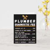 Grappige loodgieter diagnosevergoeding kaart (Gele Bloem)