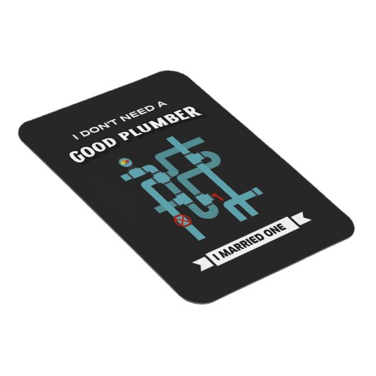 Grappige Loodgieter Echtgenoot Echtgenote Echtgeno Magneet (Rechterzijde)
