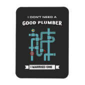 Grappige Loodgieter Echtgenoot Echtgenote Echtgeno Magneet (Verticaal)