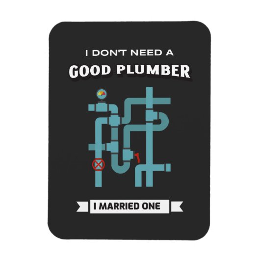 Grappige Loodgieter Echtgenoot Echtgenote Echtgeno Magneet (Verticaal)
