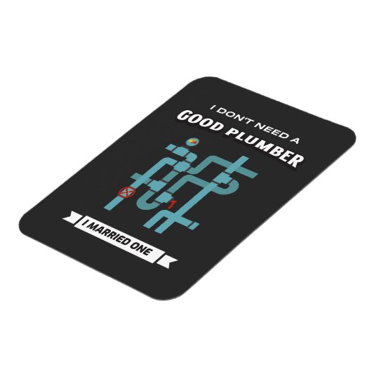 Grappige Loodgieter Echtgenoot Echtgenote Echtgeno Magneet (Linkerzijde)