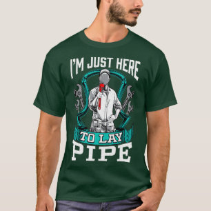 Grappige loodgieter grap woordspeling ik hier gewo t-shirt